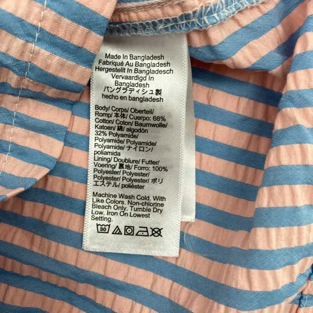 J. Crew Pink Striped Athletic Beach Shorts | Size M